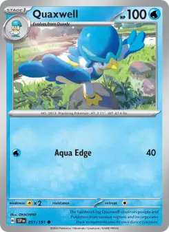 Pokémon-Karte Quaxwell 051/191