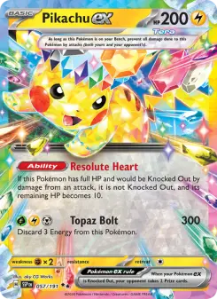 Pokémon-Karte Pikachu ex 057/191