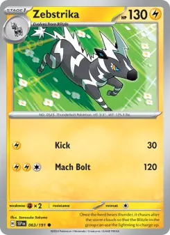 Pokémon-Karte Zebstrika 063/191