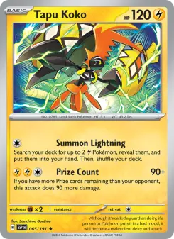Pokémon-Karte Tapu Koko 065/191