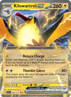 Pokémon-Karte Kilowattrel ex 068/191