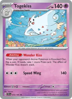 Pokémon-Karte Togekiss 072/191