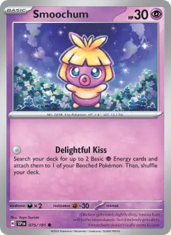 Pokémon-Karte Smoochum 075/191