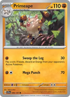 Pokémon-Karte Primeape 099/191