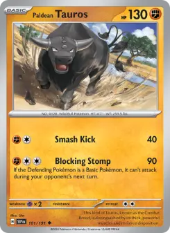Pokémon-Karte Paldean Tauros 101/191