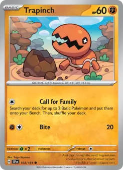Pokémon-Karte Trapinch 104/191