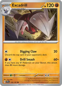 Pokémon-Karte Excadrill 109/191