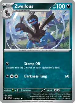 Pokémon-Karte Zweilous 118/191