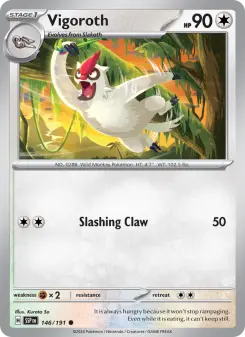 Pokémon-Karte Vigoroth 146/191