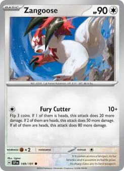 Pokémon-Karte Zangoose 149/191