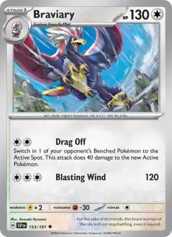 Pokémon-Karte Braviary 153/191