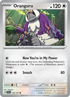 Pokémon-Karte Oranguru 156/191
