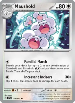 Pokémon-Karte Maushold 158/191