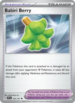 Pokémon-Karte Babiri Berry 163/191