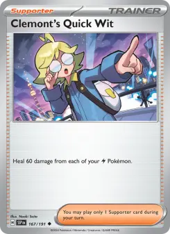Pokémon-Karte Clemont's Quick Wit 167/191