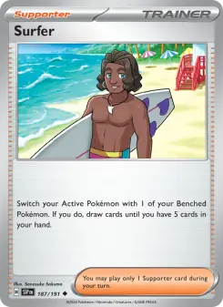 Pokémon-Karte Surfer 187/191