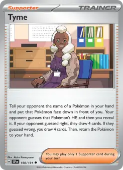 Pokémon-Karte Tyme 190/191