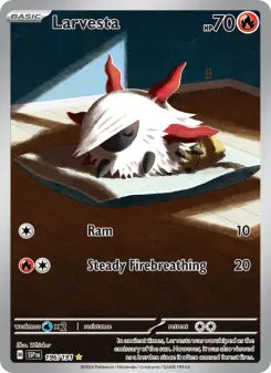 Pokémon-Karte Larvesta 196/191