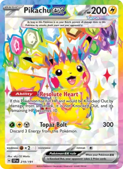 Pokémon-Karte Pikachu ex 219/191