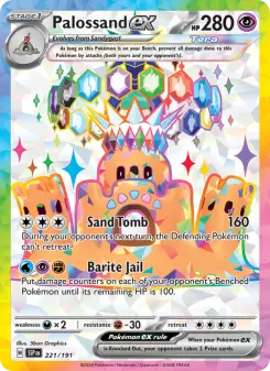 Pokémon-Karte Palossand ex 221/191