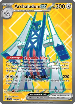 Pokémon-Karte Archaludon ex 224/191