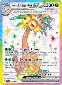 Pokémon-Karte Alolan Exeggutor ex 225/191