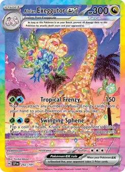 Pokémon-Karte Alolan Exeggutor ex 242/191