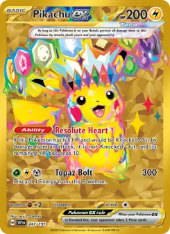 Pokémon-Karte Pikachu ex 247/191