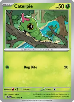 Pokémon-Karte Caterpie 001/159