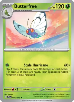 Pokémon-Karte Butterfree 003/159