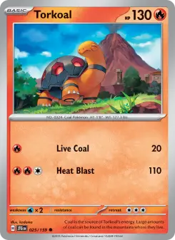Pokémon-Karte Torkoal 025/159