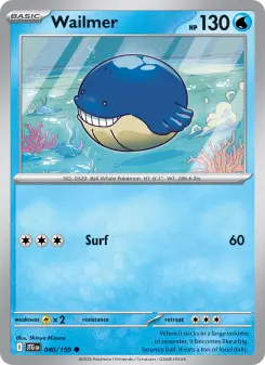 Pokémon-Karte Wailmer 040/159