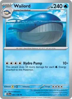 Pokémon-Karte Wailord 041/159