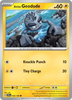 Pokémon-Karte Alolan Geodude 044/159