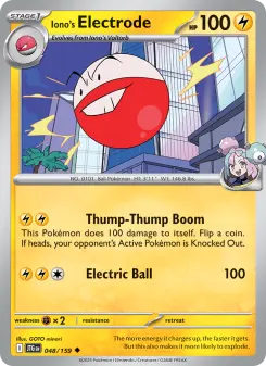 Pokémon-Karte Iono's Electrode 048/159