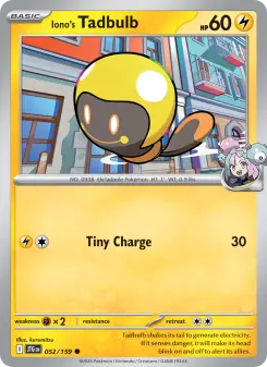 Pokémon-Karte Iono's Tadbulb 052/159