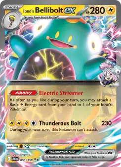 Pokémon-Karte Iono's Bellibolt ex 053/159