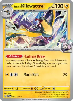 Pokémon-Karte Iono's Kilowattrel 055/159