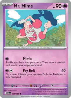 Pokémon-Karte Mr. Mime 058/159