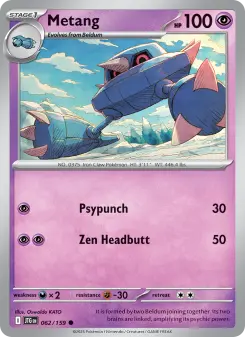 Pokémon-Karte Metang 062/159