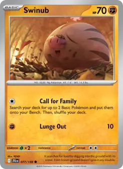 Pokémon-Karte Swinub 077/159