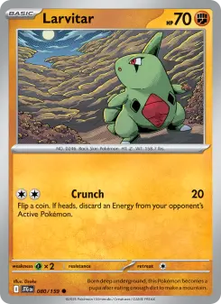 Pokémon-Karte Larvitar 080/159