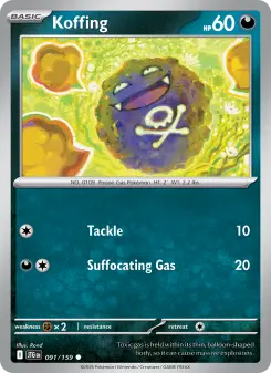 Pokémon-Karte Koffing 091/159