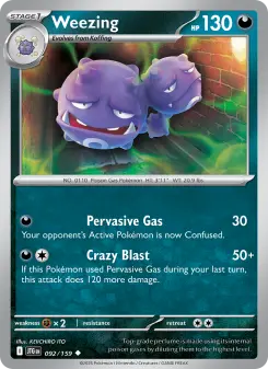 Pokémon-Karte Weezing 092/159