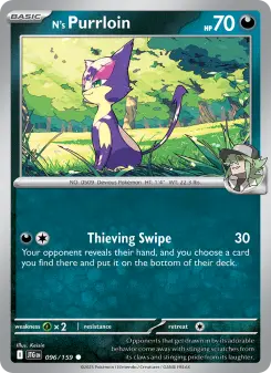 Pokémon-Karte N's Purrloin 096/159