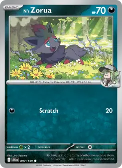 Pokémon-Karte N's Zorua 097/159