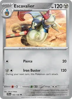 Pokémon-Karte Escavalier 102/159
