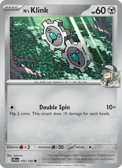 Pokémon-Karte N's Klink 103/159