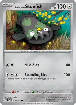 Pokémon-Karte Galarian Stunfisk 106/159