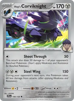 Pokémon-Karte Hop's Corviknight 108/159